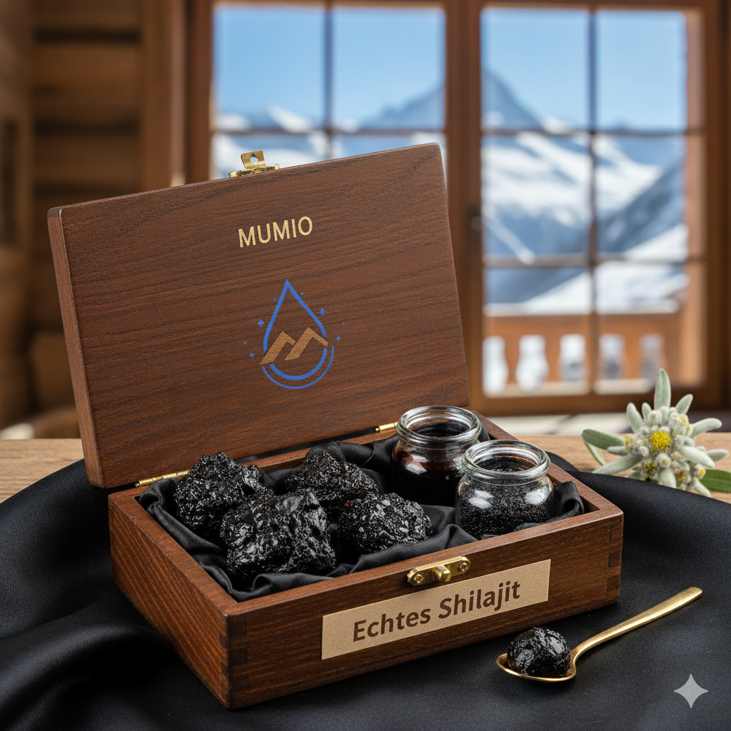 Echtes Shilajit Harz dunkelbraun, naturbelassen aus Gilgit-Baltistan